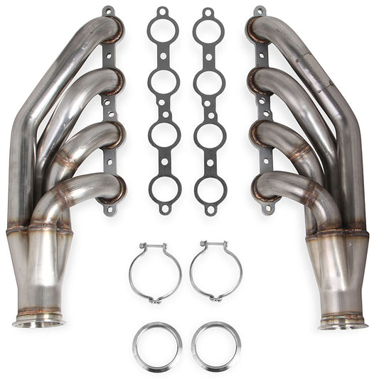 Flowtech Exhaust HO-FL11535FLT Holley GM Ls Series Stainless Steel Turbo Headers - Natural Finish 1-3/4 Primary