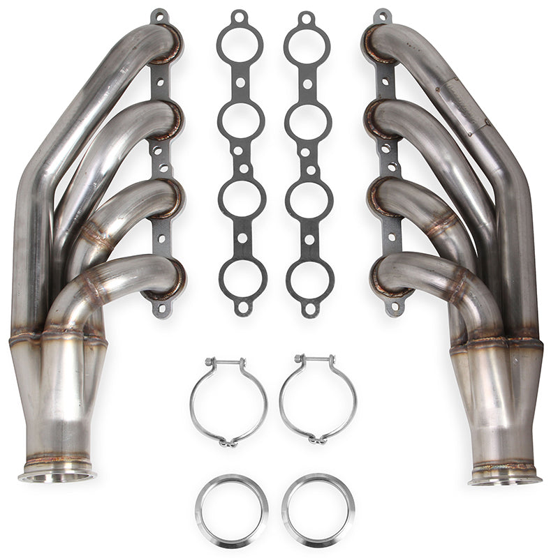 Flowtech Exhaust HO-FL11537FLT Holley GM Ls Series Stainless Steel Turbo Headers - Natural Finish 1-7/8 Primary