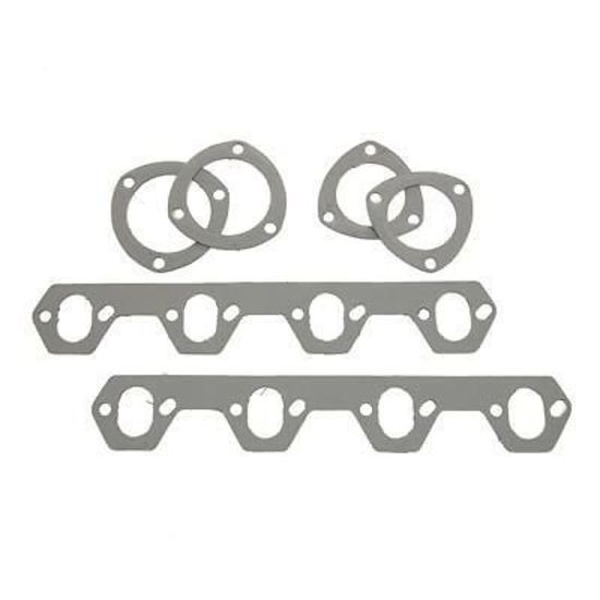Flowtech Exhaust HO-FL99263FLT Flowtec Exhaust & 3" Collector Gasket Set For Ford Windsor 302-351