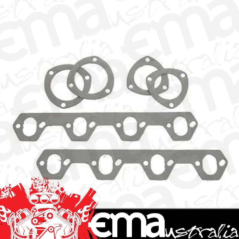 Flowtech Exhaust HO-FL99263FLT Flowtec Exhaust & 3" Collector Gasket Set For Ford Windsor 302-351