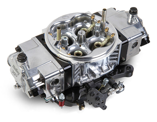 650CFM Ultra XP Aluminium Carburettor (Shiny Aluminium w/ Black Billet Metering Blocks & Base Plates) (HO0-80802BKX)