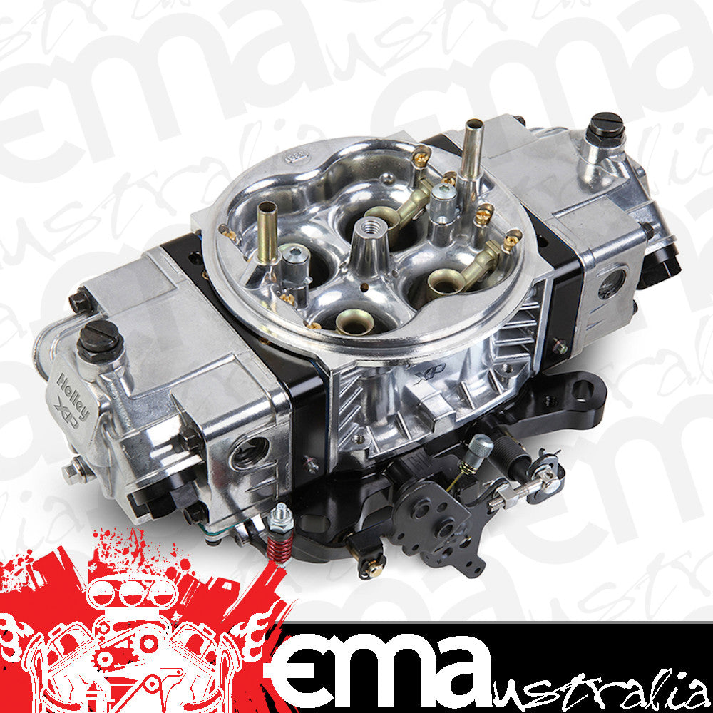 650CFM Ultra XP Aluminium Carburettor (Shiny Aluminium w/ Black Billet Metering Blocks & Base Plates) (HO0-80802BKX)