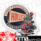 Holley HO10003 Die-Cut Embossed Metal Sign 18" x 18"
