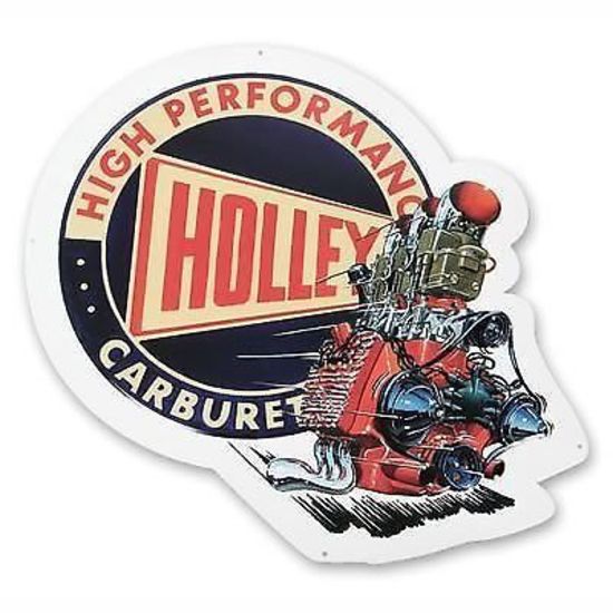 Holley HO10003 Die-Cut Embossed Metal Sign 18" x 18"