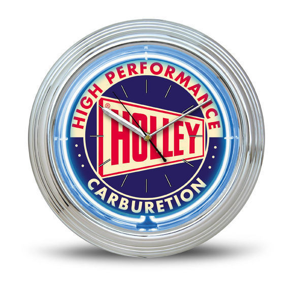 Holley HO10004 Nostalgic 'Holley High Performance Carburetion' Logo Neon Clock
