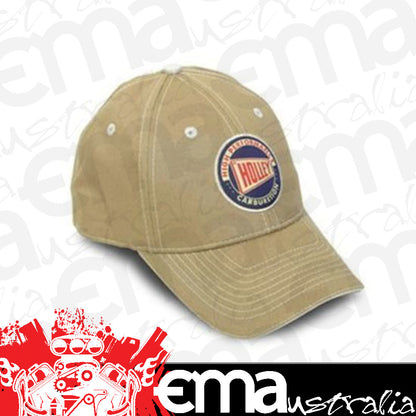 Ball Cap Cotton Holley High Performance Carburetion Logo Khaki Clasp Each