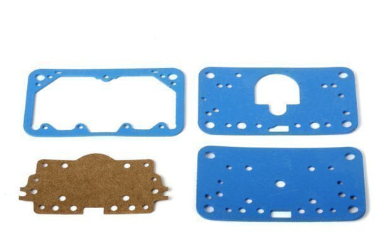 Metering Block/Fuel Bowl Gasket Kit (Fits Holley 4160 Series w/ Accelerator Pump Transfer Tube, Blue Non-Stick, One of 108-92, 108-91, 108-90, 108-2