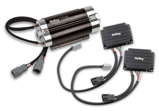 Holley HO12-3000 VR2 Series Brushless Fuel Pump (With -16AN Inlet & Controller, Flows 335 GPH, Supports Up To 4400HP EFI Or 4800HP Carburetted Applica