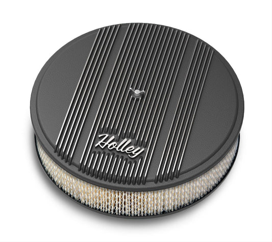 Holley HO120-152 Black Wrinkle Vintage Series Air Cleaner Assembly 14" x 3"