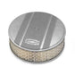 14' x 4' Air Cleaner Kit Holley GM Finned 'Bowtie' Natural Finish w/paper filter
