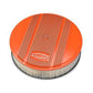 14' x 3' Air Cleaner Kit Holley GM Finned 'Bowtie' Fact. Orange Finish w/paper filter