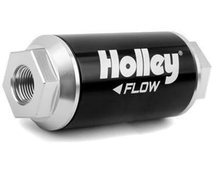 Fuel Filter Inline Billet Aluminium Paper 10 Microns 100 GPH 3/8 in NPT Female Threads Each