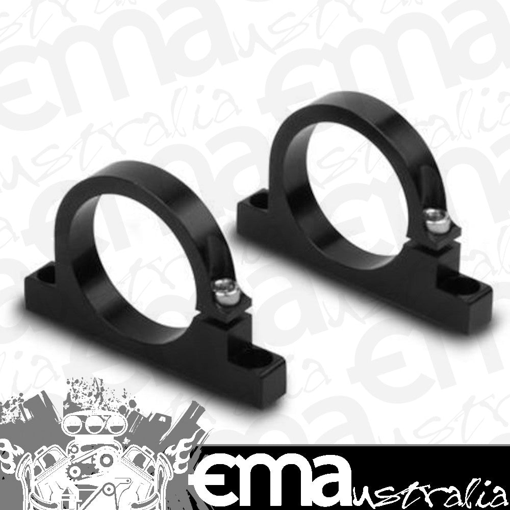 Fuel Filter Brackets Aluminium Black Anodized Pair