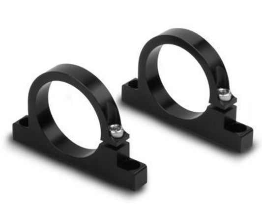 Fuel Filter Brackets Aluminium Black Anodized Pair