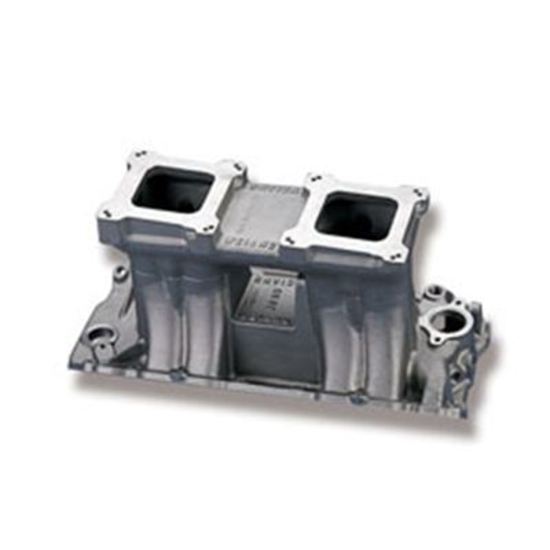 Intake Manifold Hi-Ram Tunnel Ram Aluminum Natural Dual Square Bore Chevy Big Block Oval Port Each