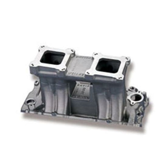 Intake Manifold Hi-Ram Tunnel Ram Aluminum Natural Dual Square Bore Chevy Big Block Oval Port Each