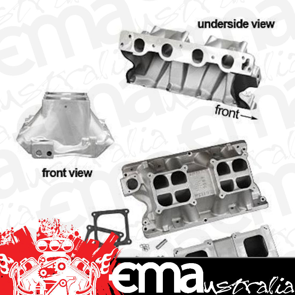 Intake Manifold Hi-Ram Tunnel Ram Aluminum Natural Dual Square Bore Ford 429 460 CJ Each