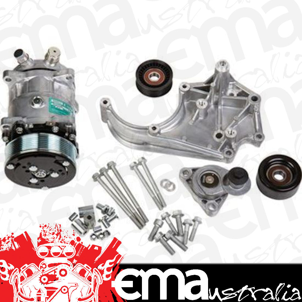 Pulley Set Serpentine LS Engine Swap Accessory Drive System Sanden 508 A/C Only Chevy V8 Kit