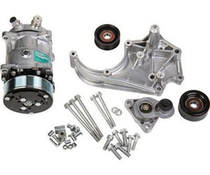Pulley Set Serpentine LS Engine Swap Accessory Drive System Sanden 508 A/C Only Chevy V8 Kit