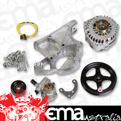 Pulley Set Serpentine LS Engine Swap Accessory Drive System Without A/C Chevy V8 Kit