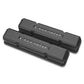 Holley GM Style Finned 'Script' Perimeter Bolt Valve Cover Pair SBC - Satin Black Finish