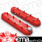 Valve Covers Tall Height Cast Aluminium Natural Gloss Red Chevy 4.8 5.3 5.7 6.0 6.2 7.0L Pair