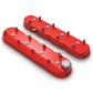 Valve Covers Tall Height Cast Aluminium Natural Gloss Red Chevy 4.8 5.3 5.7 6.0 6.2 7.0L Pair