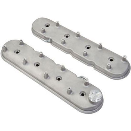 Valve Covers Stock Height Cast Aluminium Satin Plain Chevy 4.8 5.3 5.7 6.0 6.2 7.0L Pair