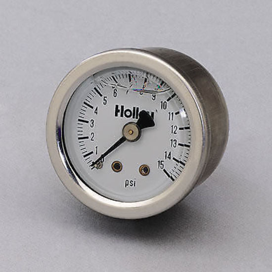 Holley HO26-504 1-1/2" Fuel Pressure Gauge 0-15 PSI 1/8 NPT Thread