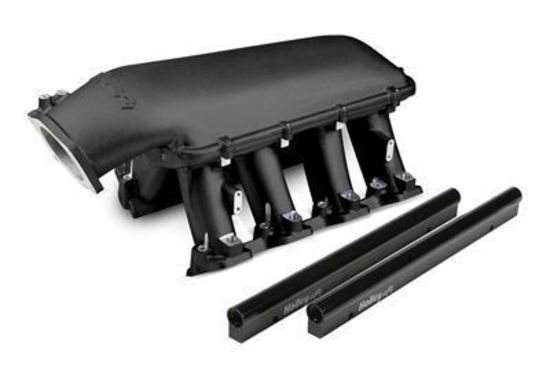 Intake Manifold Black Ceramic to Suite 1x92MM Throttle Body Chevrolet GM LS1/LS2/LS6 EFI Hi-Ram Aluminium Each