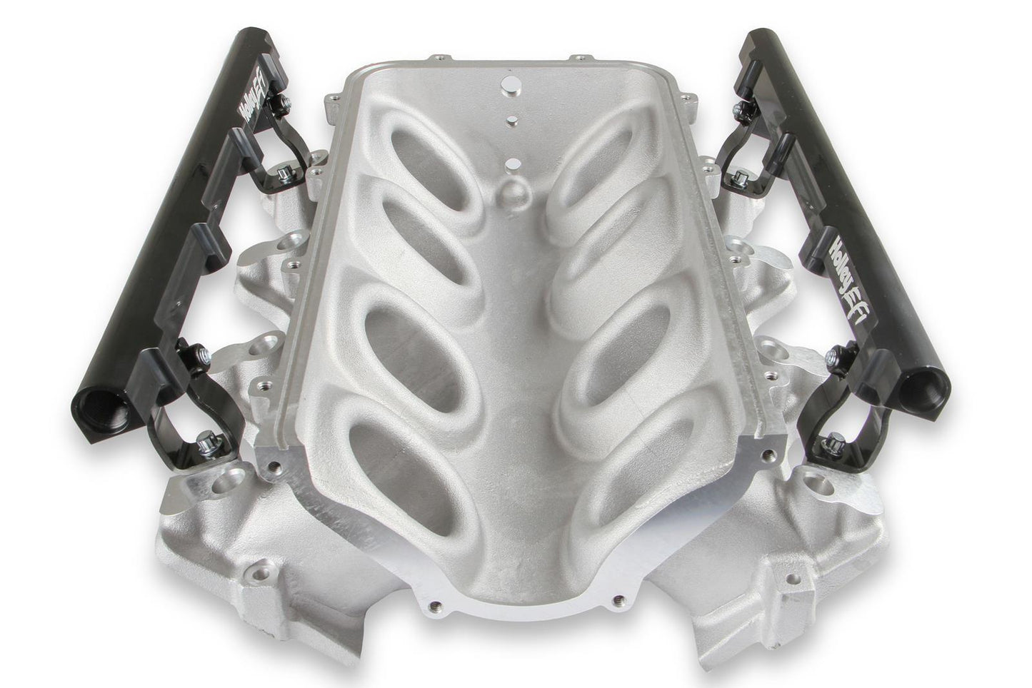 Holley HO300-621 Chev LS Modular Lo-Ram EFI Intake Manifold Cathedral Port Heads Natural Finish