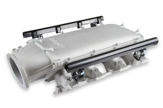 Holley HO300-621 Chev LS Modular Lo-Ram EFI Intake Manifold Cathedral Port Heads Natural Finish