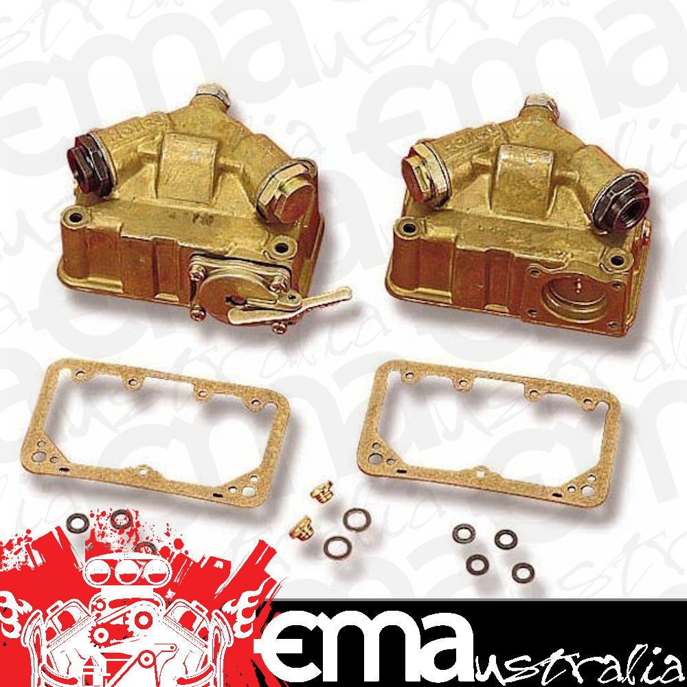 Holley Fuel Bowl Conversion Kit Model 4150 &4160 (Converts Single Inlet Side Hung To Dual Inlet Center Hung.) (HO34-2)