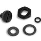 Needle and Seat Lock Screw Replacement Adjustment Nut for Carburettors w/ Black Hardware Kit