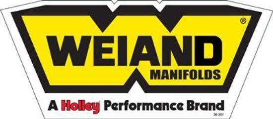 Decal Vinyl Weiand Manifolds Logo Yellow Black Each