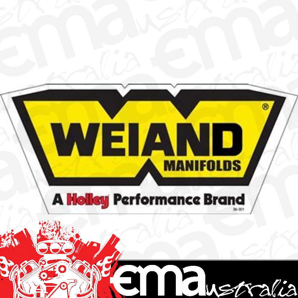 Decal Vinyl Weiand Manifolds Logo Yellow Black Each