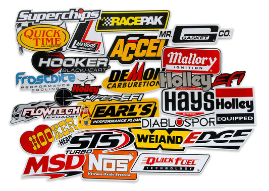 Holley HO36-462 'Go Fast' Sticker Pack - 24 Vinyl Decal Pack