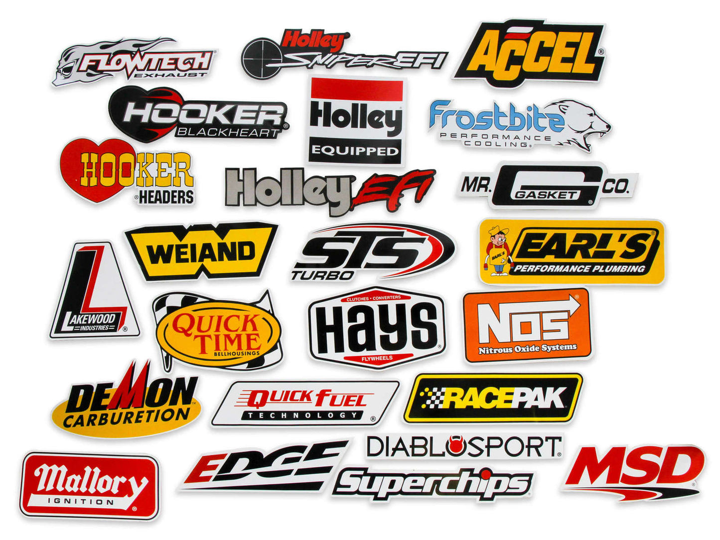 Holley HO36-462 'Go Fast' Sticker Pack - 24 Vinyl Decal Pack