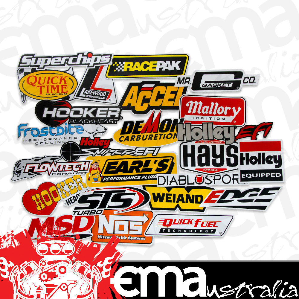 Holley HO36-462 'Go Fast' Sticker Pack - 24 Vinyl Decal Pack