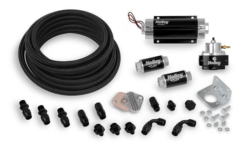 HOLLEY TERMINATOR EFI FUEL SYSTEM PLUMBING KIT HO526-2 PUMP, REG, FILTERS, HOSE