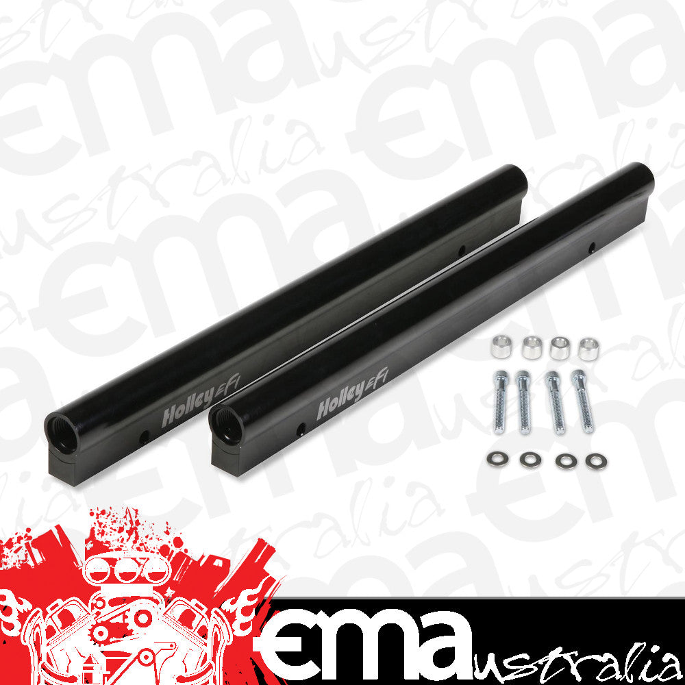 CHEVY/HOLDEN LS3/LS7 HOLLEY LS HI-RAM FUEL RAIL KIT BLACK HO534-203