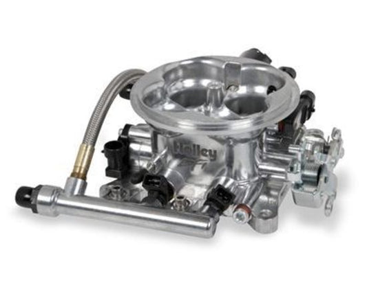 Throttle Body Injection TBI 950 CFM 4 Venturi TPS Sensor 80 lb. Injectors Polished Aluminium Body Each
