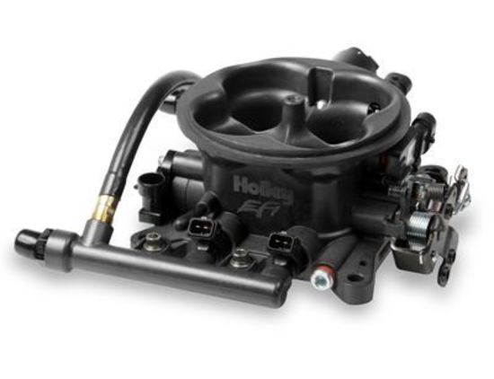 Throttle Body Injection TBI 950 CFM 4 Venturi TPS Sensor 80 lb. Injectors Aluminium Gray Anodized Each