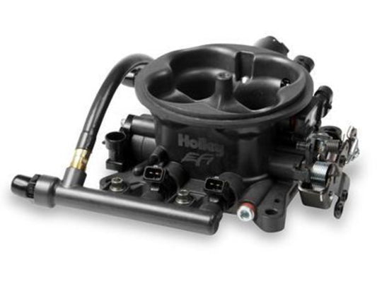Throttle Body Injection TBI 950 CFM 4 Venturi TPS Sensor 80 lb. Injectors Aluminium Gray Anodized Each