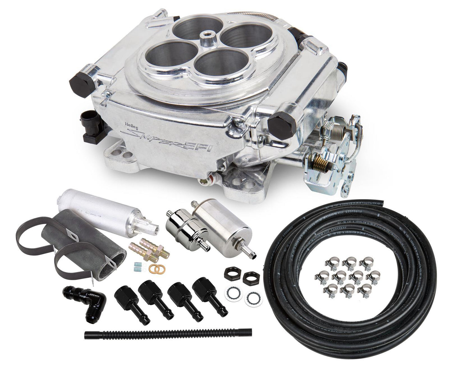 Holley Sniper 550-510K EFI Self-Tuning Fuel Injection System (Master Kit),Polished