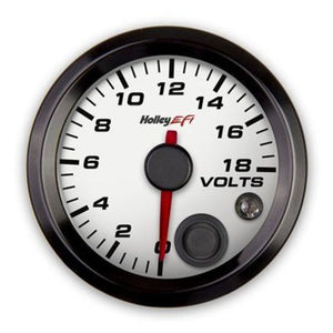 Gauge 2-1/16" Voltage Gauge 0-18V CAN White Face Black Bezel