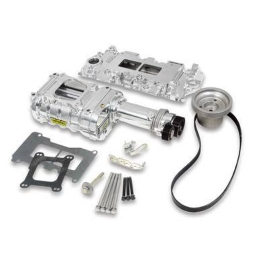 Supercharger System Roots 142 Series Polished Chevy Small Block Kit