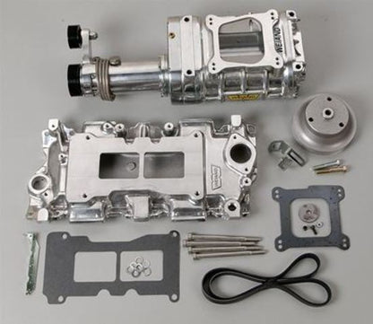 Supercharger System Roots 142 Series Polished Chevy Small Block Kit
