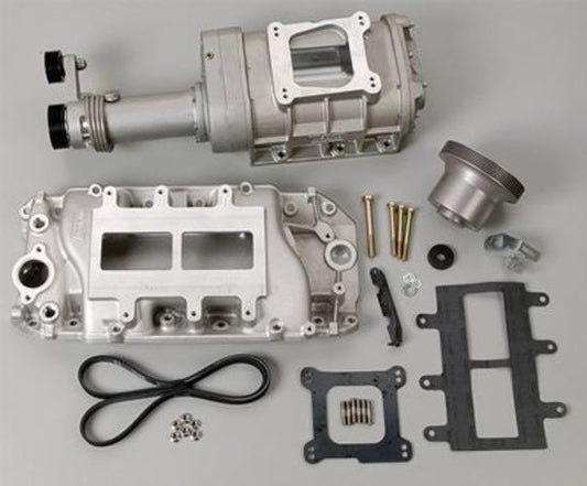 Supercharger System Roots 177 Series Satin Chevy Big Block Rectangle Port Kit