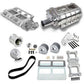 Supercharger 8-71 Polished Long Nose Gilmer Pulley Chevy Small Block Kit